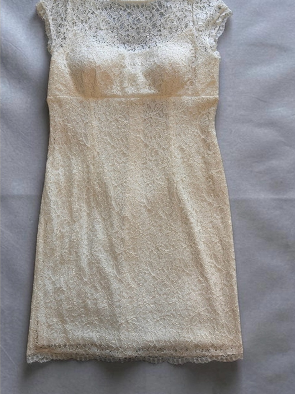 DB Studio Ivory Lace Cocktail Dress Size 14 | Wedding Guest Bridal Shower